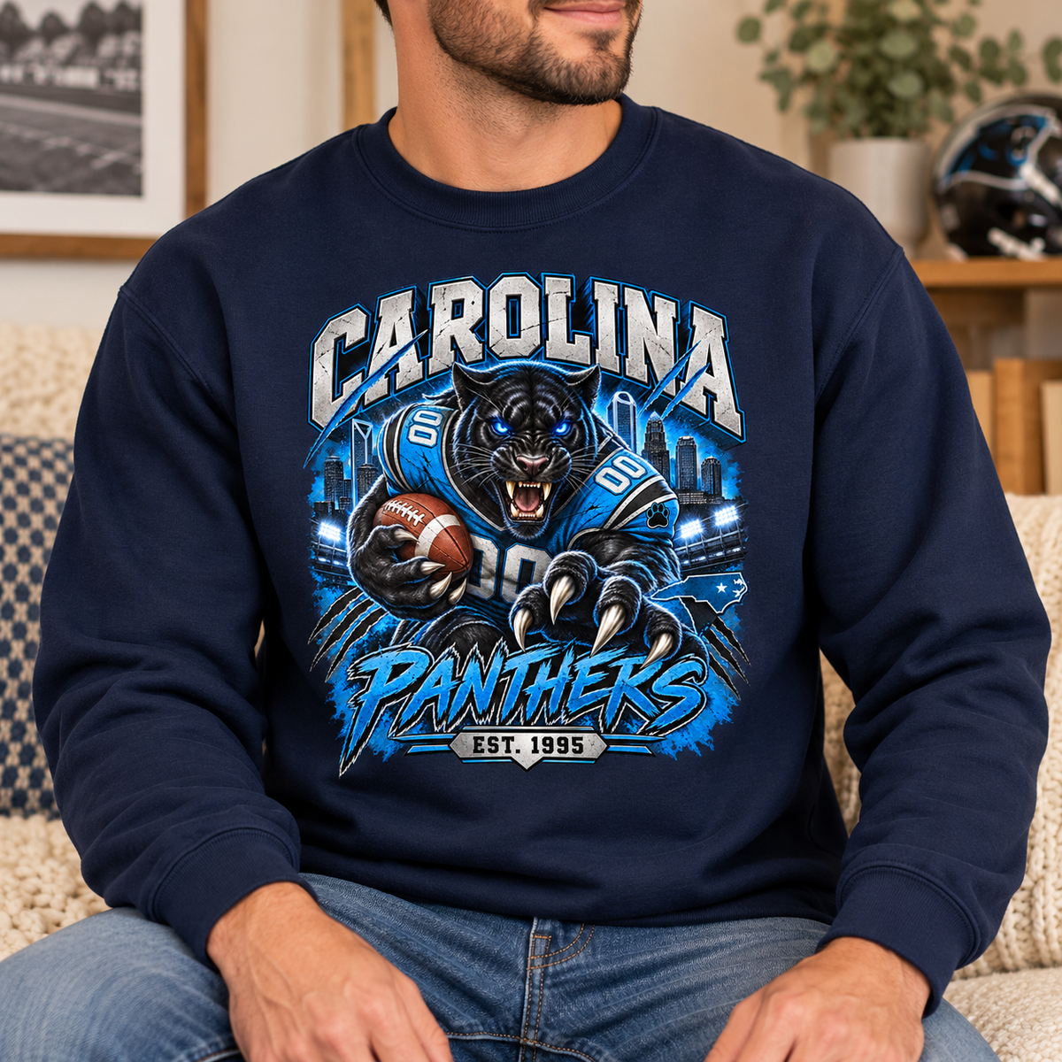 Carolina Panthers Graphic Shirt, Sweatshirt or Hoodie, Football Fan Apparel