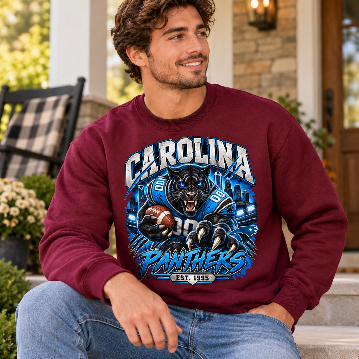 Carolina Panthers Graphic Shirt, Sweatshirt or Hoodie, Football Fan Apparel