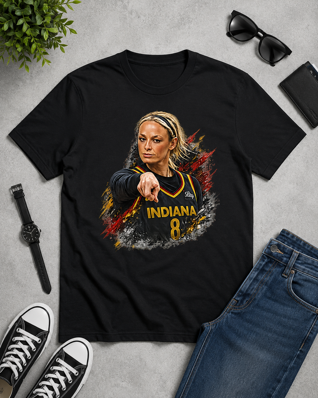 Vintage Sophie Cunningham Signature Point Basketball Tee, Retro Pointing Sports Shirt, Women’s Basketball Graphic T-Shirt