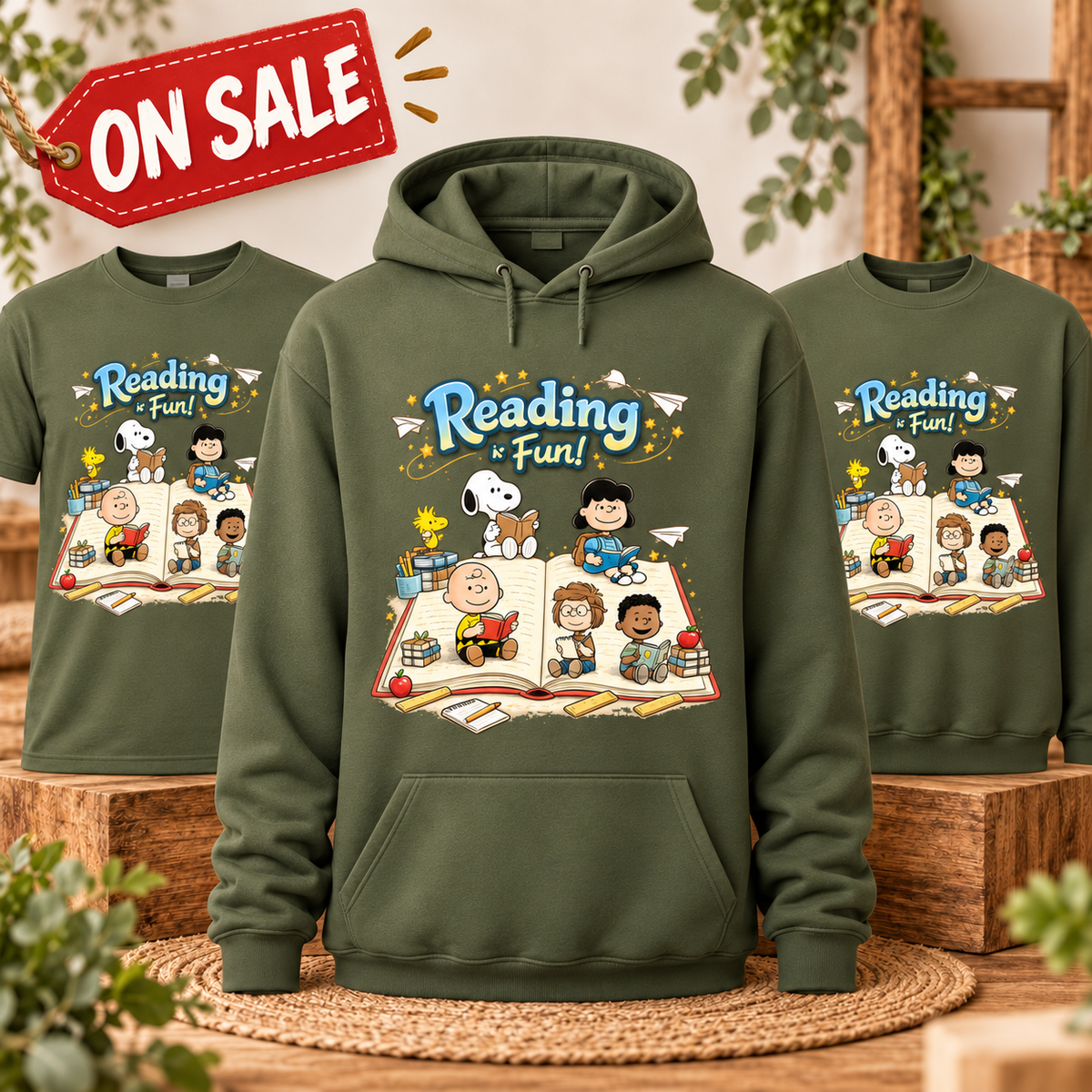 Reading Is Fun Hoodie, T-Shirt or Sweatshirt | Book Lover Gift for Teachers